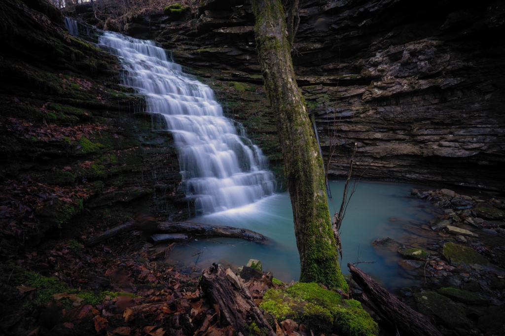 A cascade waterfall in the Upper Buffalo Wilderness